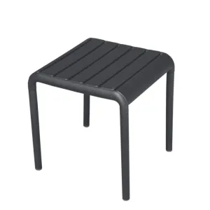 Tavolino KORIS 45 x 45 cm in Polipropilene con Fibra di Vetro, Antracite, Resistente ai Raggi UV