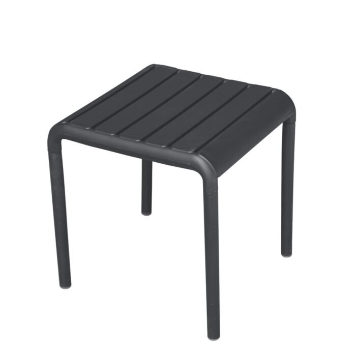 Tavolino KORIS 45x45 cm in Polipropilene con Fibra di Vetro Antracite