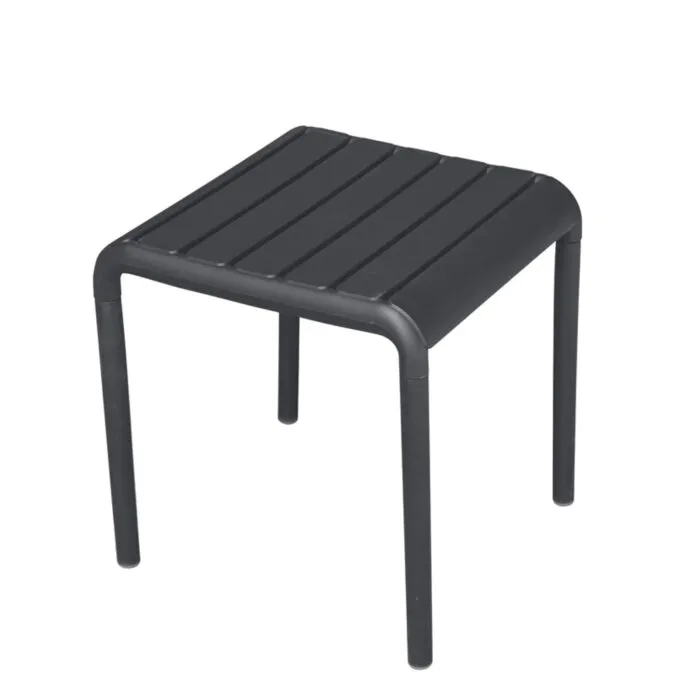Tavolino KORIS 45 x 45 cm in Polipropilene con Fibra di Vetro, Antracite, Resistente ai Raggi UV