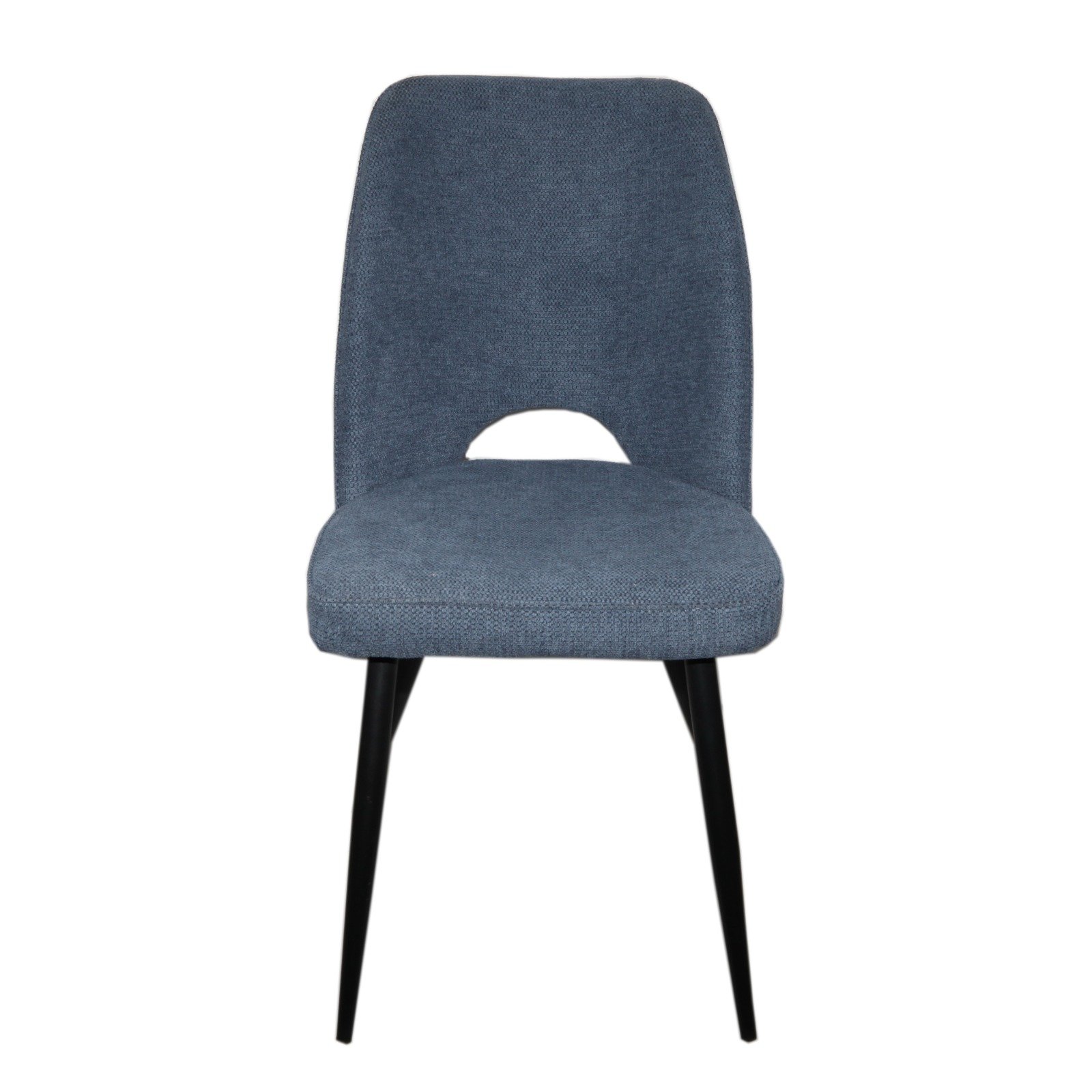 SET 4 SEDIA ASOLA TESSUTO ARAGON BLU GAMBE NERE
