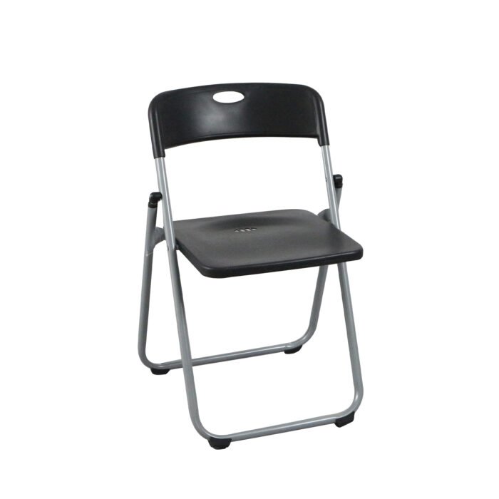 SET 6 SEDIE PIEGHEVOLI LIRIA NERO/SILVER IN POLIPROPILENE E METALLO 39x41x75 CM