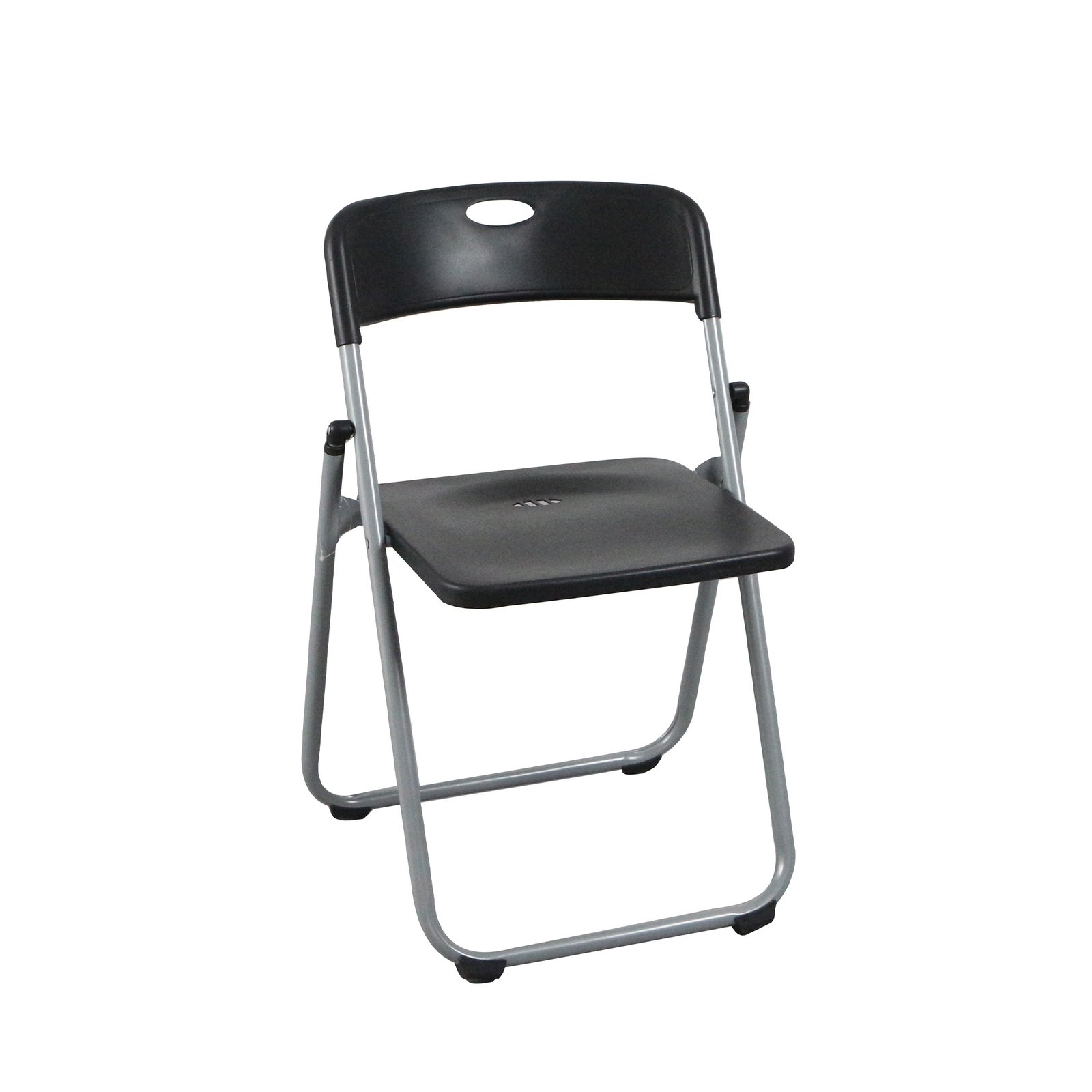 SET 6 SEDIE PIEGHEVOLI LIRIA NERO/SILVER IN POLIPROPILENE E METALLO 39x41x75 CM