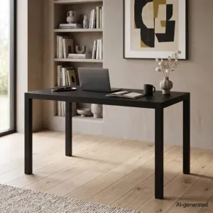 Tavolo NEXO Nero in Metallo, Design Moderno, 150 × 80 × 75 cm