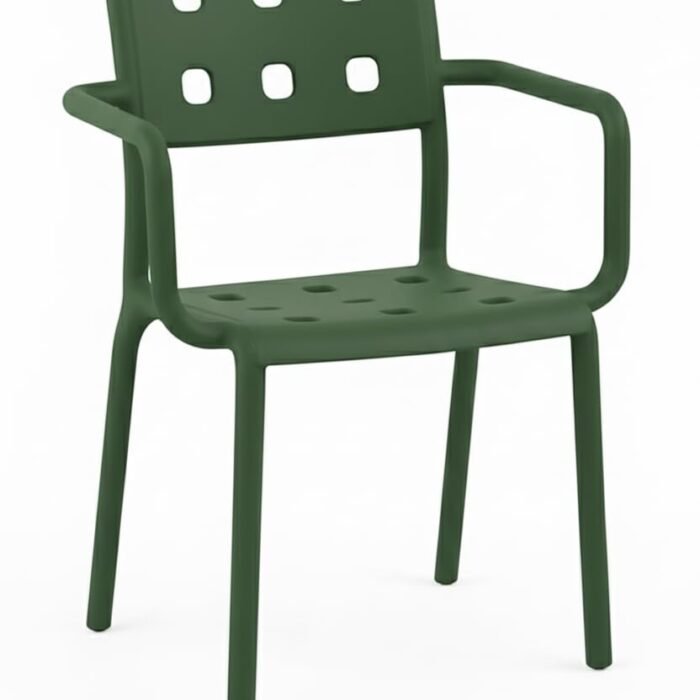SET 4 POLTRONA ZELIA POLIPROPILENE VERDE INGLESE