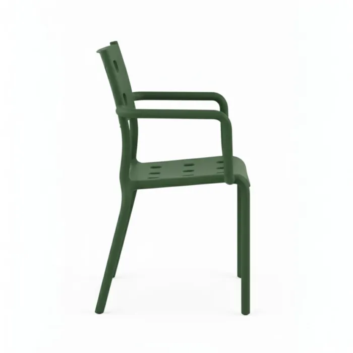 SET 4 POLTRONA ZELIA POLIPROPILENE VERDE INGLESE - immagine 2