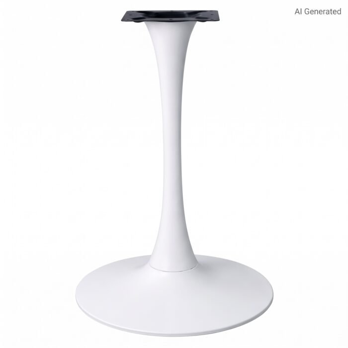 Base per Tavolo SERA Bianca Componibile, Design Essenziale, Diametro 50 cm e Altezza 76 cm