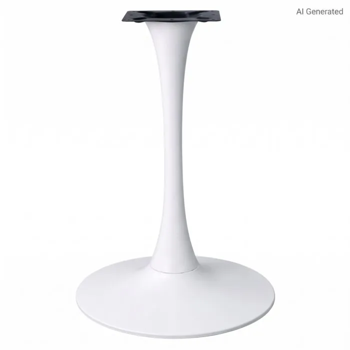 Base per Tavolo SERA Bianca Componibile, Design Essenziale, Diametro 50 cm e Altezza 76 cm